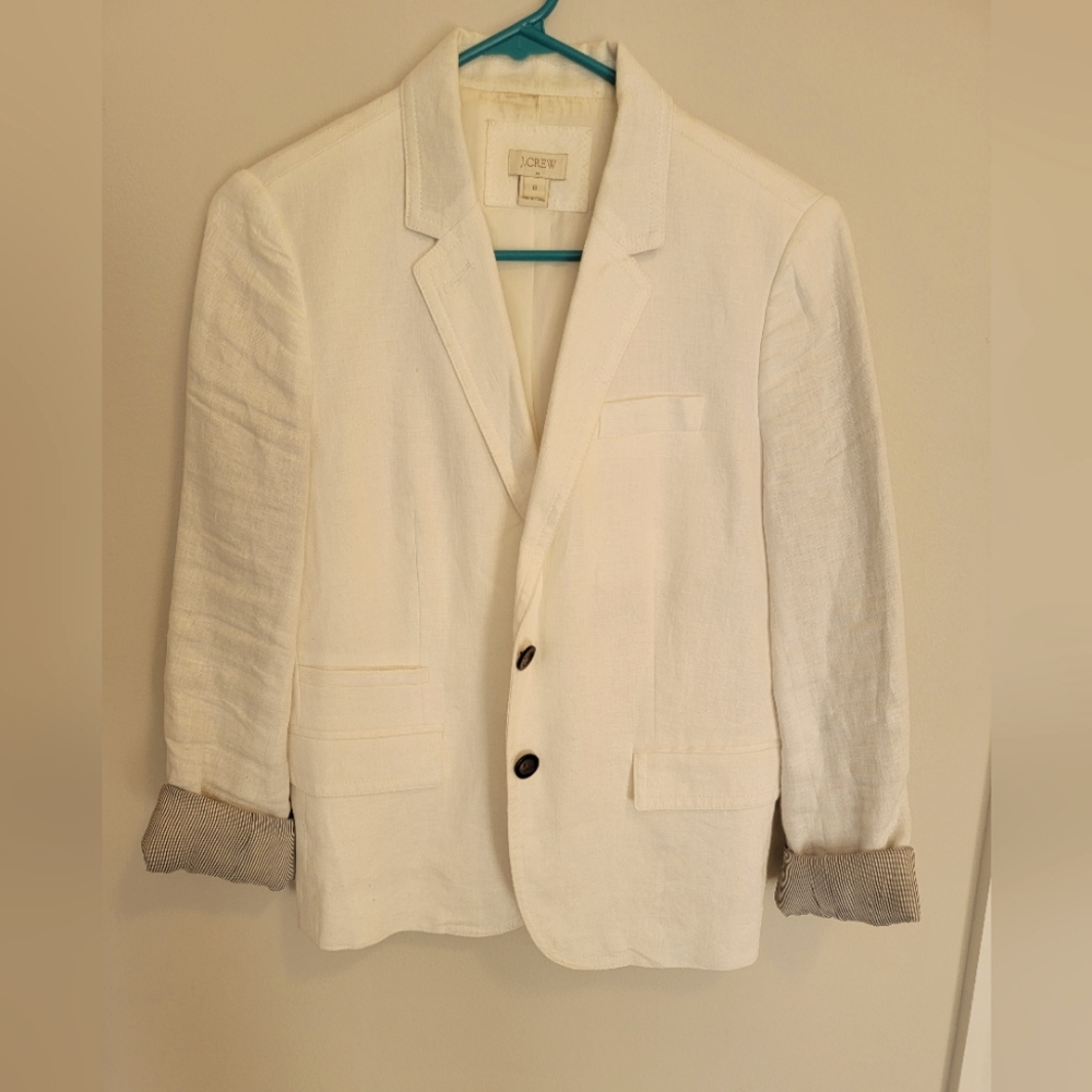 J Crew White Blazer